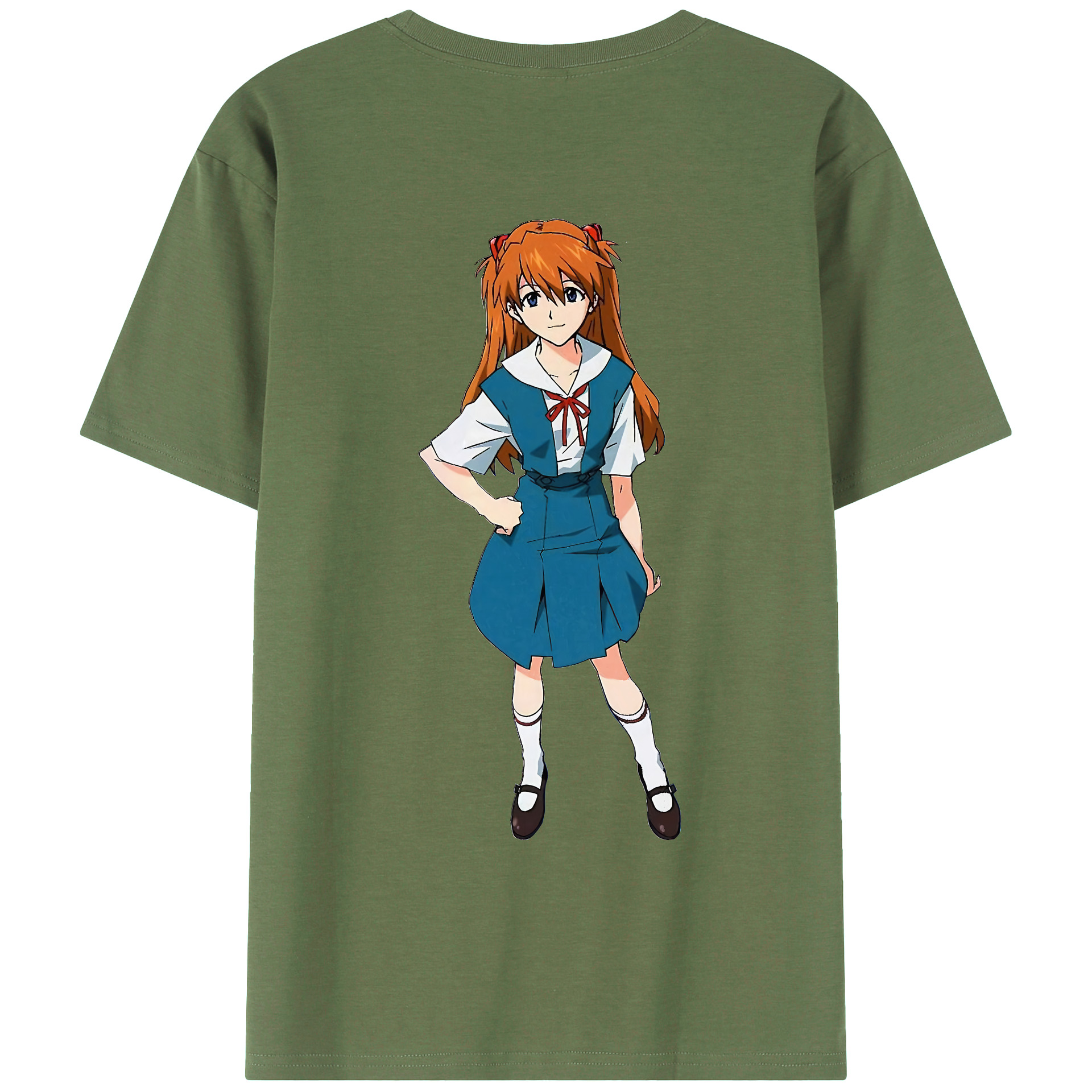 （画像用） EVA 新世紀エヴァンゲリオン 綿100％ メンズ半袖Tシャツ（バックプリント） 通気性